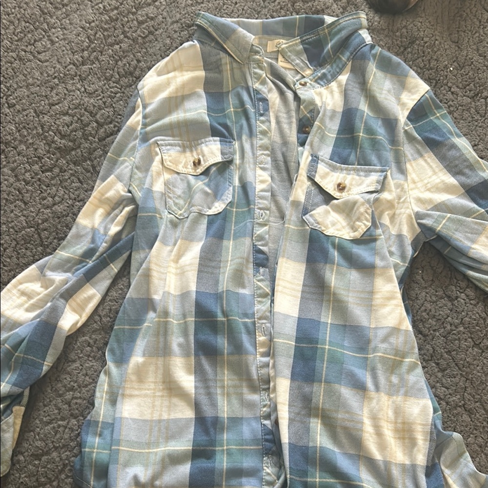Plaid Button-Up Shirt